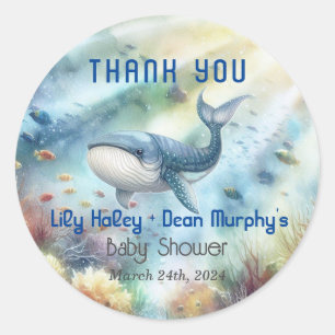 Onder het Baby shower Zee Ronde Sticker