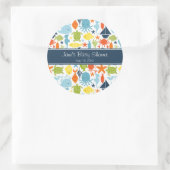 Onder het Baby shower Zee Ronde Sticker (Tas)