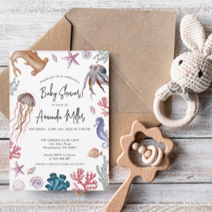 Onder het Baby shower zee Save The Date