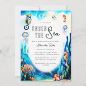 Onder het Baby shower Zee Seahorse Cute Ocean Kaart (Voorkant)