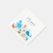 Onder het Baby shower Zee Servet (Hoek)