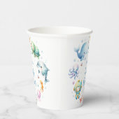 Onder het Baby shower Zee vallen Papieren Bekers (Rechts)