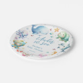 Onder het Baby shower Zee vallen Papieren Bordje (Gekanteld)