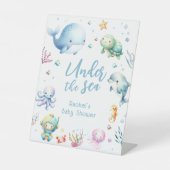 Onder het Baby shower Zee vallen Reclamebord Met Voetstuk (Voorkant)