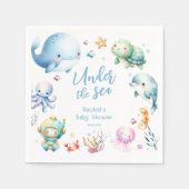 Onder het Baby shower Zee vallen Servet (Voorkant)