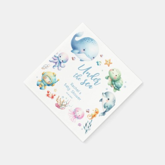 Onder het Baby shower Zee vallen Servet (Hoek)
