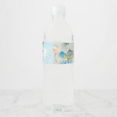 Onder het Baby shower Zee Waterfles Etiket (Achterkant)