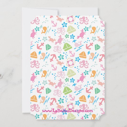 Onder het Baby van het Zee en zie Kaart (Achterkant)