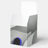 Onder het blauw: Abstract grijs, zwart & blauw Bedankdoosjes (Geopend)