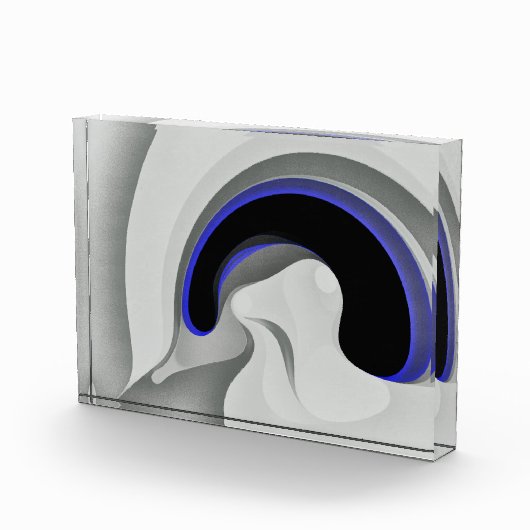 Onder het blauw: Abstract grijs, zwart & blauw Fotoblokken (Rechts)