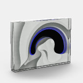 Onder het blauw: Abstract grijs, zwart & blauw Fotoblokken (Links)