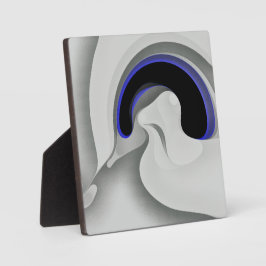 Onder het blauw: Abstract grijs, zwart & blauw Fotoplaat