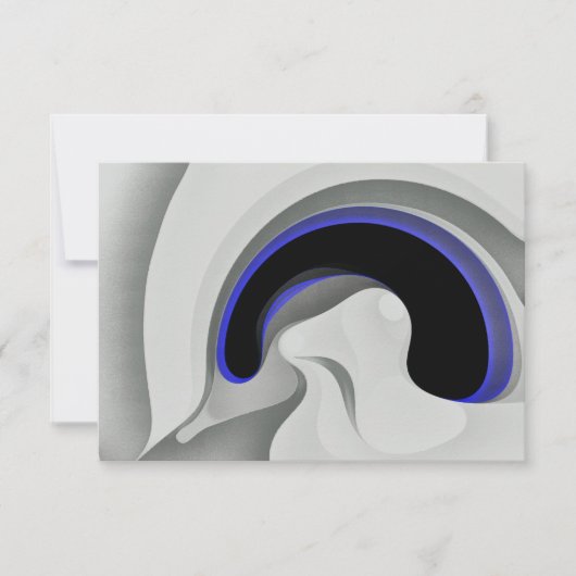 Onder het blauw: Abstract grijs, zwart & blauw Kaart (Voorkant)
