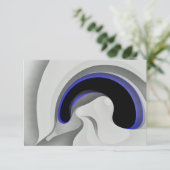 Onder het blauw: Abstract grijs, zwart & blauw Kaart (Staand voorkant)