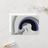 Onder het blauw: Abstract grijs, zwart & blauw Kaart (Voorkant / Achterkant in situ)