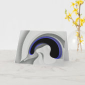 Onder het blauw: Abstract grijs, zwart & blauw Kaart (Gele Bloem)