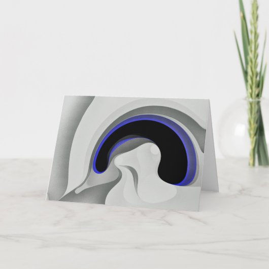 Onder het blauw: Abstract grijs, zwart & blauw Kaart (Voorkant)