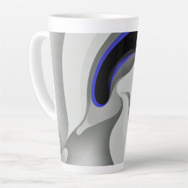 Onder het blauw: Abstract grijs, zwart & blauw Latte Mok