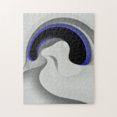 Onder het blauw: Abstract grijs, zwart & blauw Legpuzzel (Verticaal)