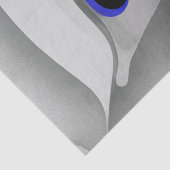 Onder het blauw: Abstract grijs, zwart & blauw Tissuepapier (Detail)