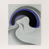 Onder het blauw: Abstract grijs, zwart en blauw Legpuzzel (Verticaal)