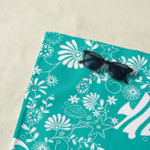 Onder het Blauwgroen patroon van de oceaan Strandlaken (In situ)