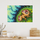 Onder het bos - fractaal Poster (Keuken)