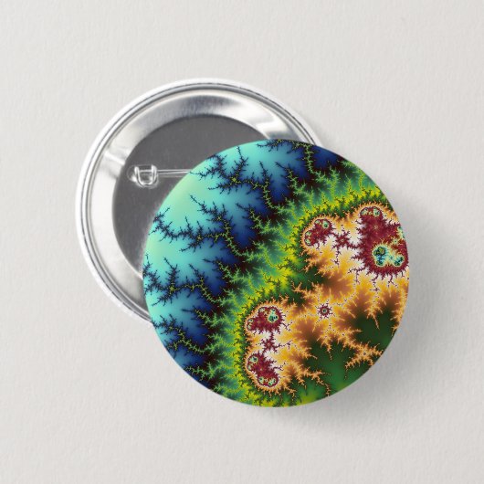 Onder het bos - fractale Button (Voorkant /achterkant)