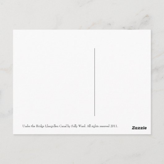 Onder het Briefkaart Brug Llangollen Canal (Achterkant)