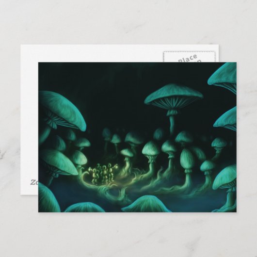 onder het briefkaart van de scifi fantasy art (Voorkant / Achterkant)