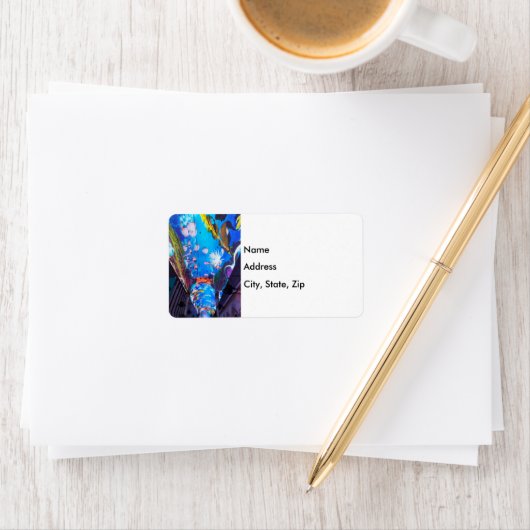 Onder het etiket van het Adres van het Zee (Insitu)