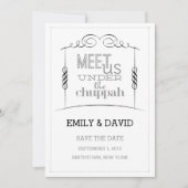 Onder het Joodse huwelijk Chuppah, sla de datum op Save The Date (Voorkant)