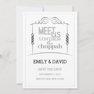 Onder het Joodse huwelijk Chuppah, sla de datum op Save The Date