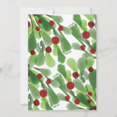 Onder het kersthuwelijk Mistletoe Kaart (Achterkant)