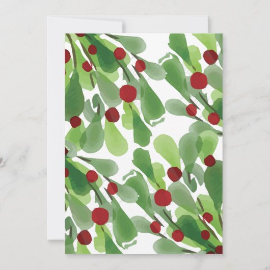 Onder het kersthuwelijk Mistletoe Kaart (Achterkant)