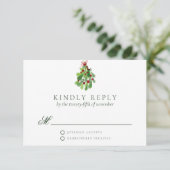 Onder het kersthuwelijk.. RSVP kaartje (Staand voorkant)