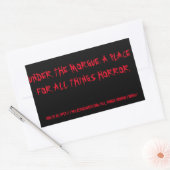 Onder het lijkenhuis zwarte/rode Stickers (Envelop)