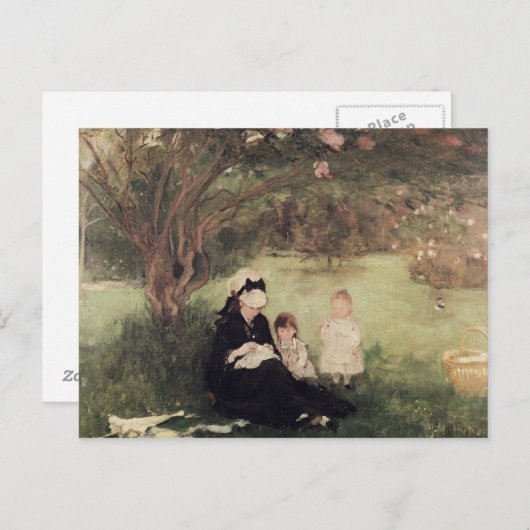 Onder het Lila in Maurecourt, 1874 Briefkaart (Voorkant / Achterkant)