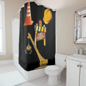 Onder het man van de grot douchegordijn (In situ)