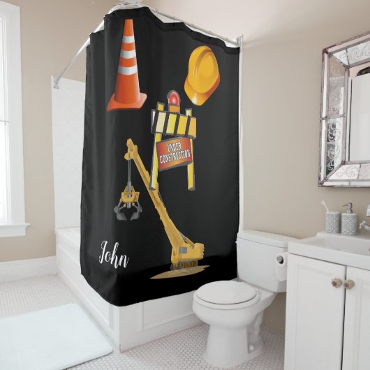 Onder het man van de grottendouche douchegordijn (In situ)