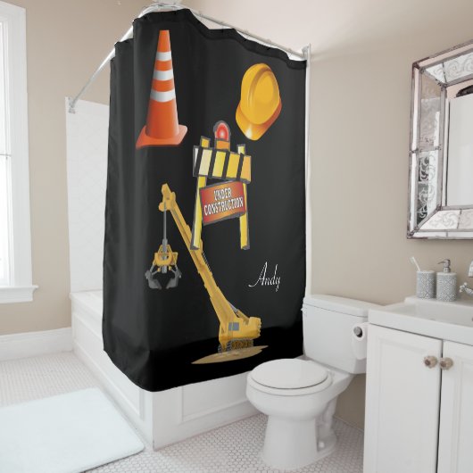 Onder het man van de grottendouche douchegordijn (In situ)