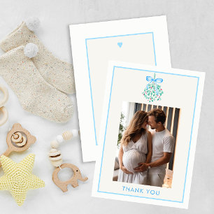 Onder het Mistletoe Baby shower bedankpas Bedankkaart
