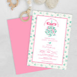 Onder het Mistletoe Christmas Girl Baby shower Kaart<br><div class="desc">Onder de Mistletoe Christmas Girl Baby shower Invitation,  een lief klein meisje is op weg om haar te verwelkomen in de wereld met deze lieve waterverf baby shower uitnodiging</div>