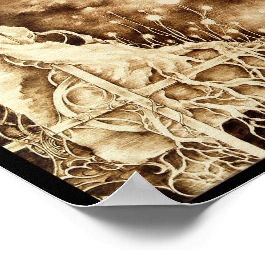 Onder het moonlight - Poster voor pyrografie (Hoek)