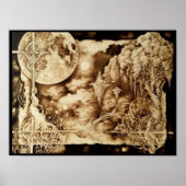 Onder het moonlight - Poster voor pyrografie (Voorkant)