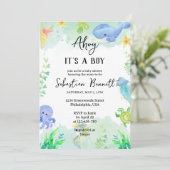 Onder het nautische Zee Blue Ahoy is het een jonge Kaart (Staand voorkant)