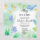 Onder het nautische Zee Blue Ahoy is het een jonge Kaart (Voorkant / Achterkant)