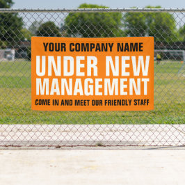 Onder het nieuwe management business signage sinaa spandoek