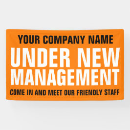 Onder het nieuwe management business signage sinaa spandoek