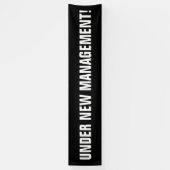 Onder het nieuwe zwarte zwarte witte bannerteken spandoek (Verticaal)